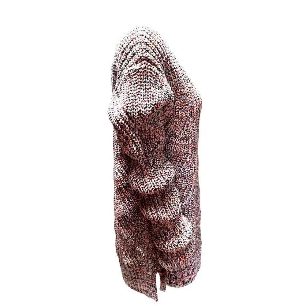 Coldwater Creek Womens Multicolor Knit Sweater M Cotton Acrylic - Picture 4 of 9